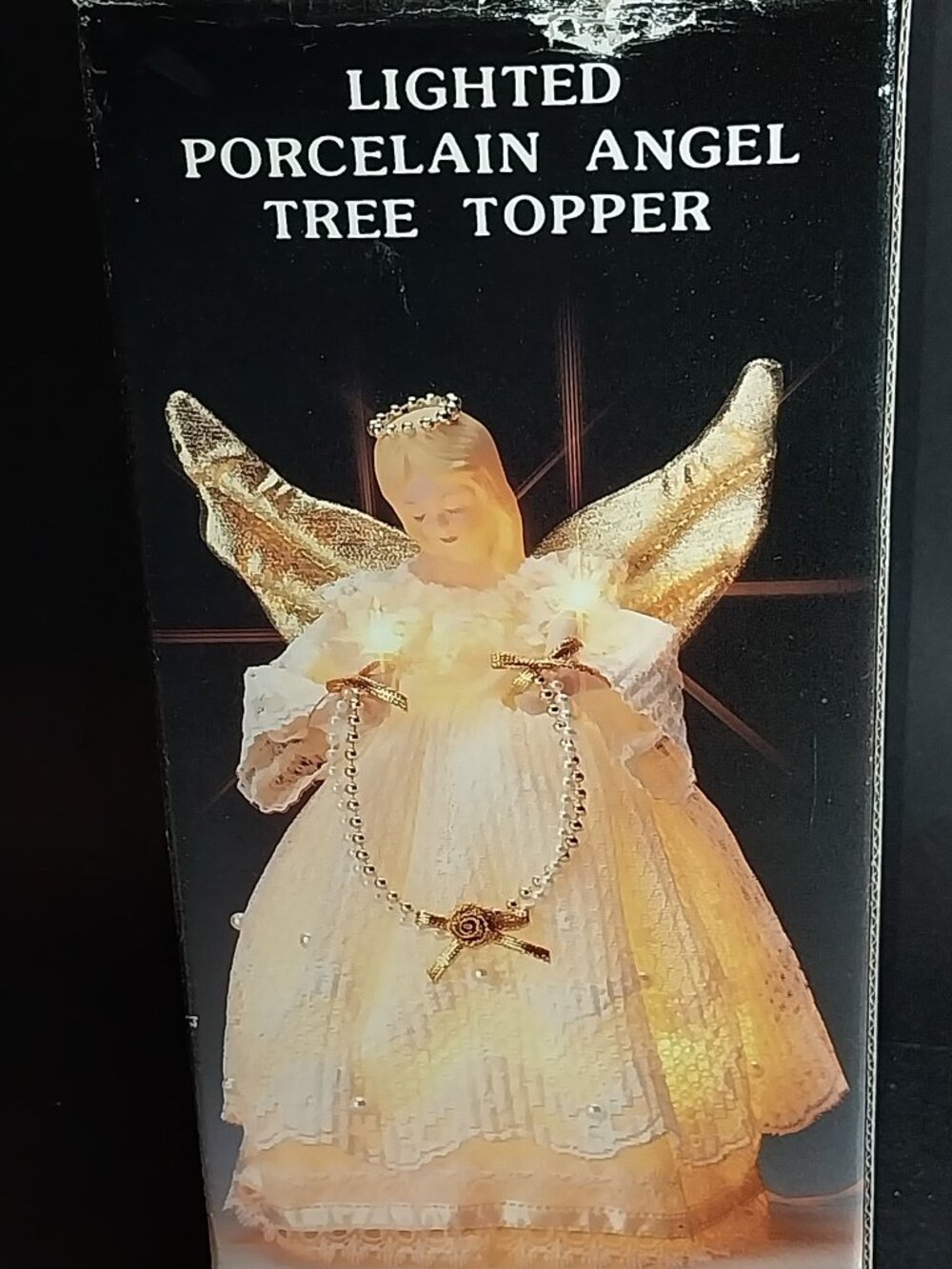 Lighted Porcelain Angel Tree Topper